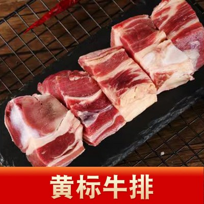 黄膘牛排牛排骨牛肉牛排四肋牛排生鲜草饲黄标牛排牛肋排整箱